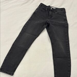 Topshop Black Ankle Cropped Jeans Slim Fit